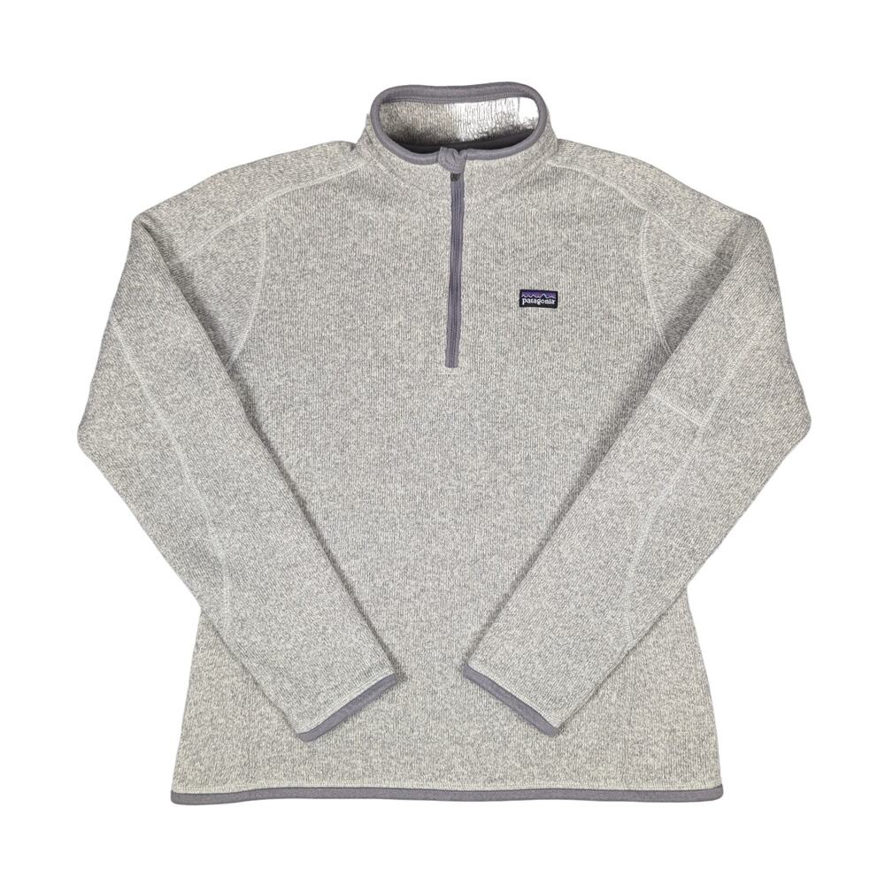 Patagonia Better Sweater 1/4 Zip Pullover Womens Medium Fleece Gray/Grey